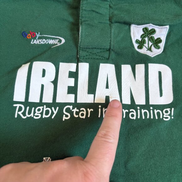 Ireland Rugby Sweater Baby Green Jersey 6-12 months - Picture 5 of 9